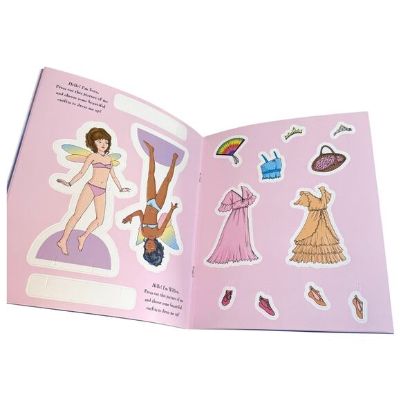 VTG Dress Up Cut Out PAPER DOLLS Fantastic Fairies Igloo BOOK 45 Clothes 2 Doll - Picture 2 of 8